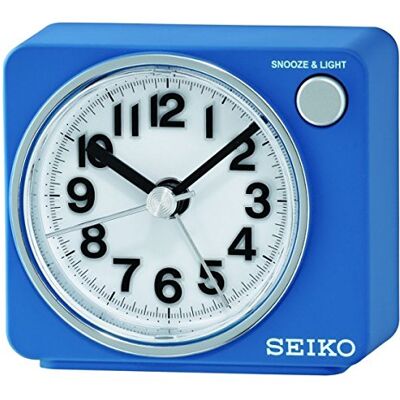 Seiko Väckarklocka blå plast krypande sekund QHE100L Seiko Väckarklocka blå plast krypande sekund QHE100L