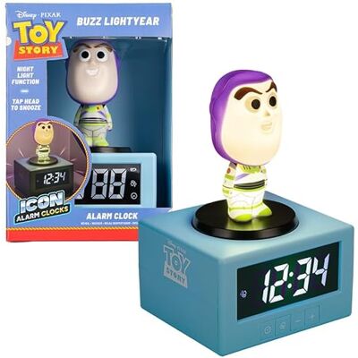 Paladone Buzz Lightyear ikon väckarklocka – digital väckarklocka med nattlampa – tap‑to‑snooze leksak berättelse sovrumsklocka Paladone Buzz Lightyear ikon väckarklocka – digital väckarklocka med nattlampa – tap‑to‑snooze leksak berättelse sovrumsklocka