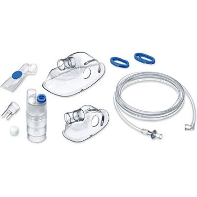 Beurer IH 26/IH 21 Yearpack – tillbehör till inhalator med kompressor tryckluftsteknik Tillbehör med nebulisator, munstycke, nässtycke, vuxen och barnmask, tryckluftsslang extra lång och filter Beurer IH 26/IH 21 Yearpack – tillbehör till inhalator med kompressor tryckluftsteknik Tillbehör med nebulisator, munstycke, nässtycke, vuxen och barnmask, tryckluftsslang extra lång och filter