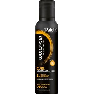 Syoss Palette Curl Mousse Modella Ricci 250 ml, 3-i-1 lockigt hårskum som stylar, skyddar och reparerar, skum lockigt hår med vitaminkomplex lämplig för "Curly Hair Method' Syoss Palette Curl Mousse Modella Ricci 250 ml, 3-i-1 lockigt hårskum som stylar, skyddar och reparerar, skum lockigt hår med vitaminkomplex lämplig för "Curly Hair Method'