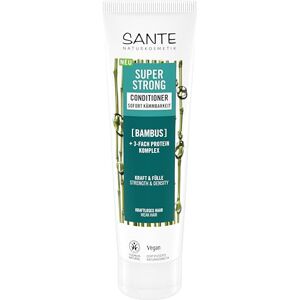 Sante Naturkosmetik superstark balsam ekologisk bambu 3-faldigt proteinkomplex, veganskt hårbalsam utan silikoner, ger näring och stärker livlöst hår, för en tätare hårkänsla, 150 ml Sante Naturkosmetik superstark balsam ekologisk bambu 3-faldigt proteinkomplex, veganskt hårbalsam utan silikoner, ger näring och stärker livlöst hår, för en tätare hårkänsla, 150 ml
