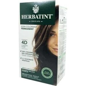 Herbatint permanent hårfärg 4D guld – kastanjebrun – 170 ml I Utan ammoniak, optimalt skydd av grått hår I testad för känslig hud, med 8 växtextrakt Herbatint permanent hårfärg 4D guld – kastanjebrun – 170 ml I Utan ammoniak, optimalt skydd av grått hår I testad för känslig hud, med 8 växtextrakt