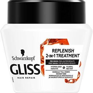 Gliss Schwarzkopf Total Repair Treatment Mask, Hårinpackning för Normalt, Skadat, Torrt hår, Multipack, 6 x 300 ml Gliss Schwarzkopf Total Repair Treatment Mask, Hårinpackning för Normalt, Skadat, Torrt hår, Multipack, 6 x 300 ml