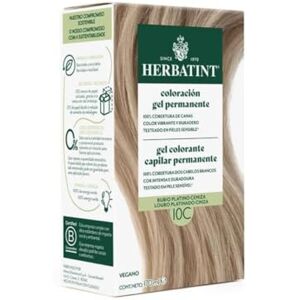 Herbatint Permanent gel för hår i 10 C, platinablond, askblond, 170 ml, utan ammoniak, optimal täckning av grått hår, för känslig hud, med 8 naturliga bioextrakt Herbatint Permanent gel för hår i 10 C, platinablond, askblond, 170 ml, utan ammoniak, optimal täckning av grått hår, för känslig hud, med 8 naturliga bioextrakt