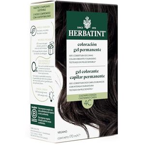 Herbatint Permanent gel för 4C askbrunt hår, 170 ml, ammoniakfri, optimal täckning av grått hår, för känslig hud, med 8 naturliga bioextrakt Herbatint Permanent gel för 4C askbrunt hår, 170 ml, ammoniakfri, optimal täckning av grått hår, för känslig hud, med 8 naturliga bioextrakt