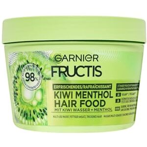 Garnier Fructis Uppfriskande kiwi Menthol Hair Food, Multi-Use hårmask med kiwi-vatten och mentol för fukt och friskhet, 400 ml Garnier Fructis Uppfriskande kiwi Menthol Hair Food, Multi-Use hårmask med kiwi-vatten och mentol för fukt och friskhet, 400 ml