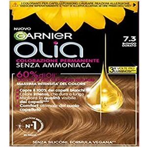 Garnier Olia hårfärg, permanent färgning, utan ammoniak, av naturligt ursprung, vegansk formel, guldblond Garnier Olia hårfärg, permanent färgning, utan ammoniak, av naturligt ursprung, vegansk formel, guldblond