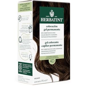 Herbatint Permanent gelfärg för 4D guldbrunt hår 170 ml, ammoniakfri, optimal täckning av grått hår för känslig hud, med 8 naturliga bioextrakt Herbatint Permanent gelfärg för 4D guldbrunt hår 170 ml, ammoniakfri, optimal täckning av grått hår för känslig hud, med 8 naturliga bioextrakt