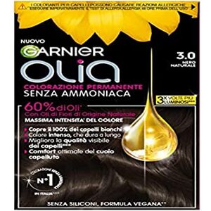 Garnier Olia Midnight Hårfärg, Permanent Ammoniakfri Färg, Delikat Doft, Täcker 100% Vitt Hår, Med Blomoljor av Naturligt ursprung, Vegan Formel, Naturlig Svart Garnier Olia Midnight Hårfärg, Permanent Ammoniakfri Färg, Delikat Doft, Täcker 100% Vitt Hår, Med Blomoljor av Naturligt ursprung, Vegan Formel, Naturlig Svart