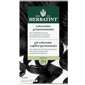 Herbatint Permanent gelfärg för 2N brunt hår 170 ml, utan ammoniak, 100% täckning av grått hår för känslig hud, med 8 naturliga bioextrakt Herbatint Permanent gelfärg för 2N brunt hår 170 ml, utan ammoniak, 100% täckning av grått hår för känslig hud, med 8 naturliga bioextrakt