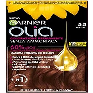 Garnier Hårfärg Olia, Ammoniakfri Permanent Färg, Med Blomoljor av Naturligt ursprung, Vegansk Formel, Mahogny Garnier Hårfärg Olia, Ammoniakfri Permanent Färg, Med Blomoljor av Naturligt ursprung, Vegansk Formel, Mahogny