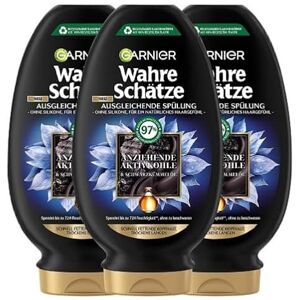 Garnier balanserande balsam, mot snabb fet hårbotten och torra hårlängder, med rengörande aktivt kol och svart kumminolja, riktiga skatter, 3 x 200 ml Garnier balanserande balsam, mot snabb fet hårbotten och torra hårlängder, med rengörande aktivt kol och svart kumminolja, riktiga skatter, 3 x 200 ml
