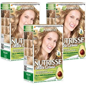 Garnier Nutrisse permanent vårdande hårfärg med närande fruktoljor, färg med 8 veckors stöd, ultra-krämnyans, 080 vaniljblond Hf Garnier Nutrisse permanent vårdande hårfärg med närande fruktoljor, färg med 8 veckors stöd, ultra-krämnyans, 080 vaniljblond Hf