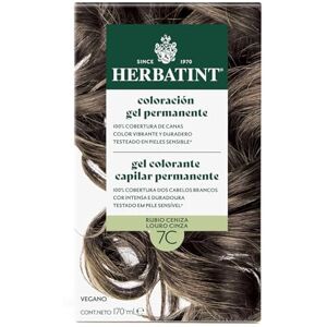 Herbatint Permanent hårgel 7C askblond, 170 ml, ammoniakfri, optimal täckning av grått hår med 8 bioextrakt, för långvarig och mjuk färg Herbatint Permanent hårgel 7C askblond, 170 ml, ammoniakfri, optimal täckning av grått hår med 8 bioextrakt, för långvarig och mjuk färg