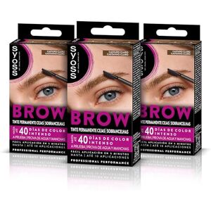 Syoss Permanent Brow Tint för ögonbryn – ljusbrun, 3-pack, full täckning och hållbar färg Syoss Permanent Brow Tint för ögonbryn – ljusbrun, 3-pack, full täckning och hållbar färg