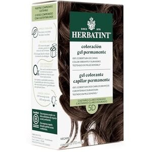 Herbatint Permanent färggel för 5D ljusbrunt gyllene hår 170 ml Ammoniakfri, optimal täckning av grått hår Vegansk formel, med 8 organiska växtextrakt Herbatint Permanent färggel för 5D ljusbrunt gyllene hår 170 ml Ammoniakfri, optimal täckning av grått hår Vegansk formel, med 8 organiska växtextrakt