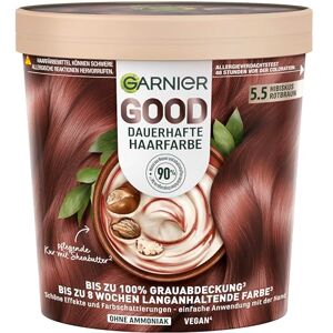 Garnier GOOD permanent hårfärg 5,5 hibiskus rödbrun – färg utan ammoniak, upp till 100% grå täckning, 1 st. Garnier GOOD permanent hårfärg 5,5 hibiskus rödbrun – färg utan ammoniak, upp till 100% grå täckning, 1 st.