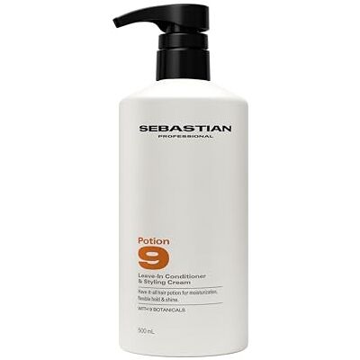 SEBASTIAN Professional Potion 9 Leave-In Conditioner & Styling Cream Nourishing Hair Cream For Moisturisation, Flexible Hold and Shine 500ml SEBASTIAN Professional Potion 9 Leave-In Conditioner & Styling Cream Nourishing Hair Cream For Moisturisation, Flexible Hold and Shine 500ml