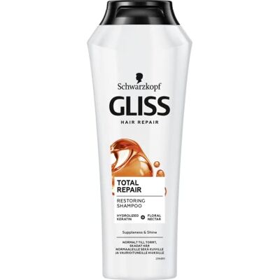 Gliss Schwarzkopf Total Repair Shampoo för Normalt, Skadat, Torrt hår, Multipack, 6 x 250 ml Gliss Schwarzkopf Total Repair Shampoo för Normalt, Skadat, Torrt hår, Multipack, 6 x 250 ml