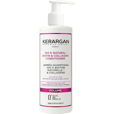 KERARGAN – Volymbalsam med Biotin & Kollagen – För Platt, Fint och Livlöst Hår – Återfuktande & Stärkande – Utan Sulfater, GMO & Mineralolja – 250 ml KERARGAN – Volymbalsam med Biotin & Kollagen – För Platt, Fint och Livlöst Hår – Återfuktande & Stärkande – Utan Sulfater, GMO & Mineralolja – 250 ml