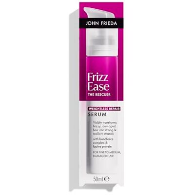 John Frieda Frizz Ease The Rescuer Repair Serum Reparerar och stärker skadat hår Minskar friss, med Bondforce och Lupinprotein, Sprött hår 50 ml John Frieda Frizz Ease The Rescuer Repair Serum Reparerar och stärker skadat hår Minskar friss, med Bondforce och Lupinprotein, Sprött hår 50 ml