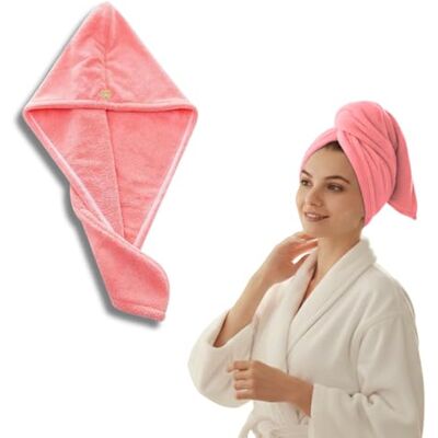 Stock Líder Hårtorkhandduk, mikrofiberhandduk, hårmössa, torr, snabb, lätt, absorberande, mjuk, turban, hår, frisfri, justerbar, hållbar, frizz (rosa) Stock Líder Hårtorkhandduk, mikrofiberhandduk, hårmössa, torr, snabb, lätt, absorberande, mjuk, turban, hår, frisfri, justerbar, hållbar, frizz (rosa)