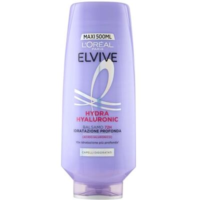 L'Oreal Paris L'Oréal Elvive fuktgivande balsam, för torrt och blekt hår, ljust, voluminöst och lätt, upp till 72 timmar, berikad med ren hyaluronsyra, Hydra Hyaluronic, 250 ml L'Oreal Paris L'Oréal Elvive fuktgivande balsam, för torrt och blekt hår, ljust, voluminöst och lätt, upp till 72 timmar, berikad med ren hyaluronsyra, Hydra Hyaluronic, 250 ml