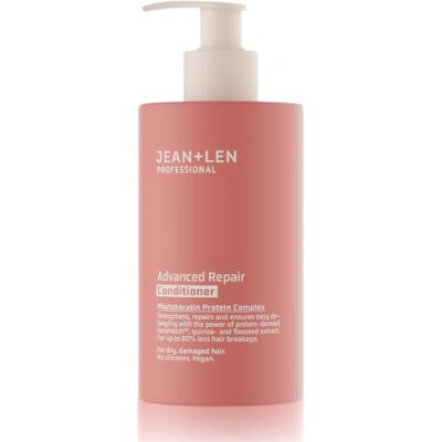 Jean & Len Balsam Professional Advanced Repair, vegan, 300 ml Reparerande vård för torrt & skadat hår, stärker & vårdar intensivt, för mindre hårbrott, utan silikoner Jean & Len Balsam Professional Advanced Repair, vegan, 300 ml Reparerande vård för torrt & skadat hår, stärker & vårdar intensivt, för mindre hårbrott, utan silikoner