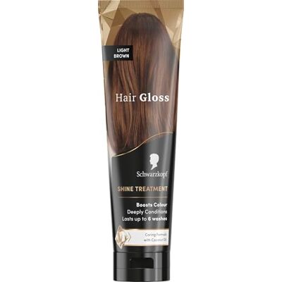 Schwarzkopf Hair Gloss färgning glansvård färgåterupplivande omedelbart reda ut tillfällig färgning närande kokosnötsolja ljus kastanj 150 ml Schwarzkopf Hair Gloss färgning glansvård färgåterupplivande omedelbart reda ut tillfällig färgning närande kokosnötsolja ljus kastanj 150 ml