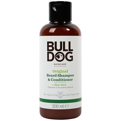 Bulldog Mens Skincare and Grooming Bulldog Original 2in1 Beard Shampoo and Conditioner, 200 ml Bulldog Mens Skincare and Grooming Bulldog Original 2in1 Beard Shampoo and Conditioner, 200 ml