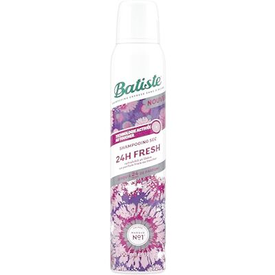 Batiste Torrt schampo, 24 timmar färskt, fräschar upp håret och ger volym, aktiveras vid beröring, doft av friskhet i 24 timmar, absorberar överflödigt sebum, ingen rester, sköljfri, 200 ml Batiste Torrt schampo, 24 timmar färskt, fräschar upp håret och ger volym, aktiveras vid beröring, doft av friskhet i 24 timmar, absorberar överflödigt sebum, ingen rester, sköljfri, 200 ml