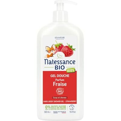 Natessance Shampoo barn jordgubbe, vanilj 500 ml Natessance Shampoo barn jordgubbe, vanilj 500 ml