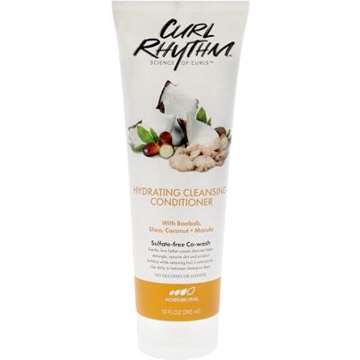 Curl Rhythm Återfuktande rengöringsbalsam tvätt med shea, marula och kokosnöt lockigt hårbalsam avlägsnar smuts och byggd 295 ml Curl Rhythm Återfuktande rengöringsbalsam tvätt med shea, marula och kokosnöt lockigt hårbalsam avlägsnar smuts och byggd 295 ml