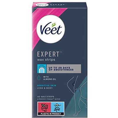 Veet vaxremsor för känslig hud, 40 stycken Veet vaxremsor för känslig hud, 40 stycken