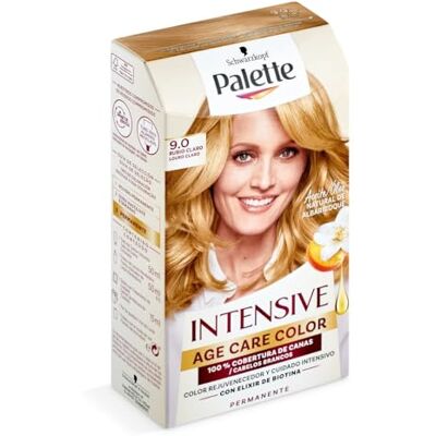 Schwarzkopf Intensive Age Care Permanent färgpalett, Föryngrande färg med Biotine Elixir, 9.0 Ljus Blond Schwarzkopf Intensive Age Care Permanent färgpalett, Föryngrande färg med Biotine Elixir, 9.0 Ljus Blond