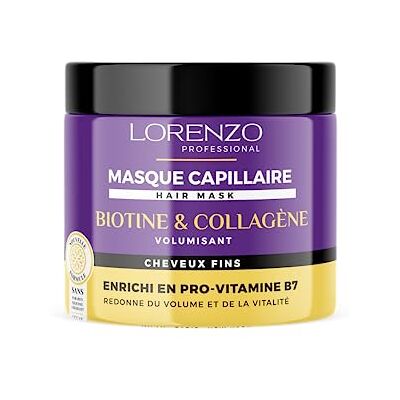 LORENZO PROFESSIONAL Biotin & Collagen Hair Mask (Fint hår) 500 ml LORENZO PROFESSIONAL Biotin & Collagen Hair Mask (Fint hår) 500 ml
