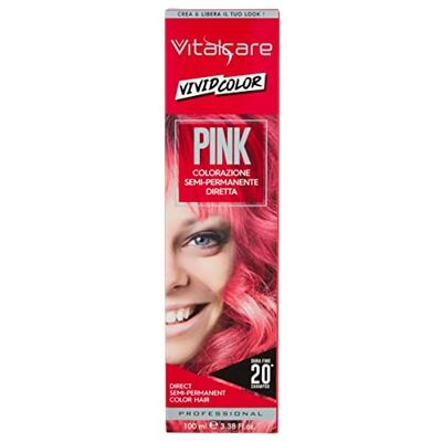 Vitalcare Vivid Färgfärg, mjukt, återfuktat och ljust hår, rosa Vitalcare Vivid Färgfärg, mjukt, återfuktat och ljust hår, rosa