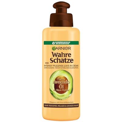Garnier True Treasures Intensivt närande Leave-In Cream Ren avokadoolja & sheasmör Garnier True Treasures Intensivt närande Leave-In Cream Ren avokadoolja & sheasmör