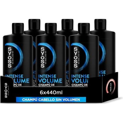 Syoss Shampoo för tunt eller löst hår – volym – 6 st 440 ml (2,640 ml) – volym upp till 48 timmar utan att tynga håret – hår som färskt från frisören Syoss Shampoo för tunt eller löst hår – volym – 6 st 440 ml (2,640 ml) – volym upp till 48 timmar utan att tynga håret – hår som färskt från frisören