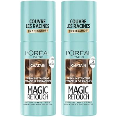 L'Oreal Paris L'Oréal Paris Instant White Hair Root and Corrector Spray Magic Retouch kastanj, set med 2 x 75 ml L'Oreal Paris L'Oréal Paris Instant White Hair Root and Corrector Spray Magic Retouch kastanj, set med 2 x 75 ml