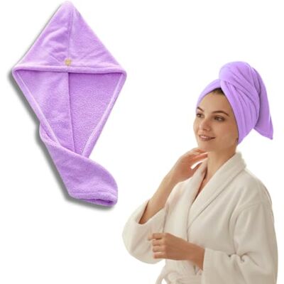 Stock Líder Hårtorkhandduk, mikrofiberhandduk, hårmössa, torr, snabb, lätt, absorberande, mjuk, turban, hår, frisfri, justerbar, hållbar, frizz (lila) Stock Líder Hårtorkhandduk, mikrofiberhandduk, hårmössa, torr, snabb, lätt, absorberande, mjuk, turban, hår, frisfri, justerbar, hållbar, frizz (lila)