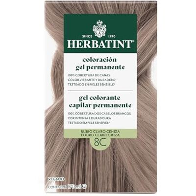Herbatint Hårfärgning i 8C ljusblond, 170 ml, ammoniakfri, optimal täckning av grått hår med 8 organiska extrakt, perfekt för känslig hud Herbatint Hårfärgning i 8C ljusblond, 170 ml, ammoniakfri, optimal täckning av grått hår med 8 organiska extrakt, perfekt för känslig hud