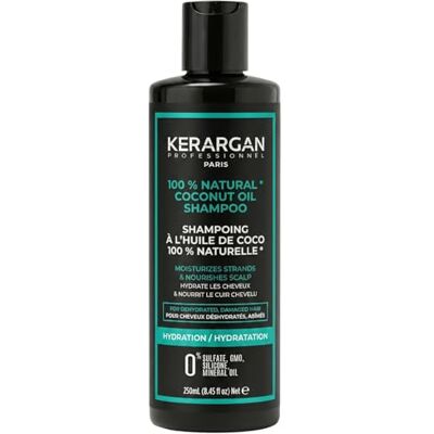 KERARGAN – Återfuktande Schampo med Kokosolja för Torrt och Skadat Hår – Skonsam Rengöring & Djup Återfuktning – Utan Sulfater, GMO, Silikoner & Mineralolja – 250 ml KERARGAN – Återfuktande Schampo med Kokosolja för Torrt och Skadat Hår – Skonsam Rengöring & Djup Återfuktning – Utan Sulfater, GMO, Silikoner & Mineralolja – 250 ml