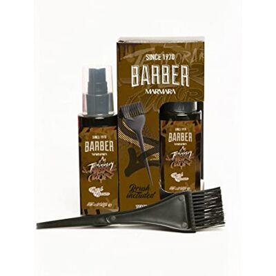 barber marmara tillfällig hårfärg brun 125 ml/mustasch skägg och hårfärg/eliminerar grått för ett tjockare och fylligare utseende/fri från ammoniak och peroxid/färdig blandning barber marmara tillfällig hårfärg brun 125 ml/mustasch skägg och hårfärg/eliminerar grått för ett tjockare och fylligare utseende/fri från ammoniak och peroxid/färdig blandning