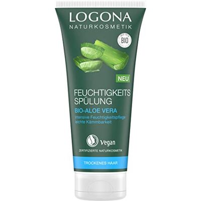 LOGONA Naturkosmetik fuktbalsam ekologisk aloe vera, naturlig balsam för torrt hår, intensiv fukt för mjukt hår, förbättrad kambarhet, vegansk och silikonfri, 200 ml LOGONA Naturkosmetik fuktbalsam ekologisk aloe vera, naturlig balsam för torrt hår, intensiv fukt för mjukt hår, förbättrad kambarhet, vegansk och silikonfri, 200 ml