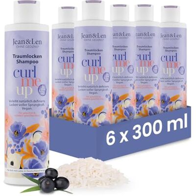 Jean & Len Boost Moisture Leave In vårdspray, i praktiskt set, för torrt hår, med anti-halm-effekt, Leave In hårvård, för glansigt hår, utan parabener vegan, 6 x 100 ml Jean & Len Boost Moisture Leave In vårdspray, i praktiskt set, för torrt hår, med anti-halm-effekt, Leave In hårvård, för glansigt hår, utan parabener vegan, 6 x 100 ml