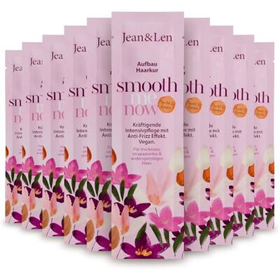 Jean & Len Återuppbyggande hårkur med mandel och keratin, vegansk, 10 x 20 Återuppbyggande hårkur för hår med allvarliga strukturskador, reparerar kluvna hårtoppar och håravbrott, jämnar ut Jean & Len Återuppbyggande hårkur med mandel och keratin, vegansk, 10 x 20 Återuppbyggande hårkur för hår med allvarliga strukturskador, reparerar kluvna hårtoppar och håravbrott, jämnar ut
