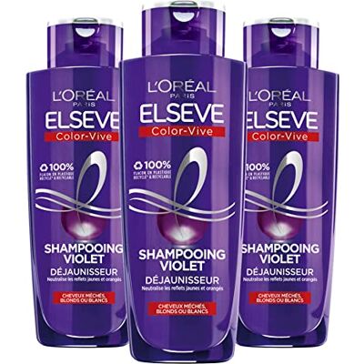 L'Oreal Paris L'Oréal Paris Set med 3 gula och orange reflektioner för blont, förvrängt, fläckigt eller vitt hår neutralisering av gula och orange reflektioner Elseve Color-Vive 3 x 200 ml L'Oreal Paris L'Oréal Paris Set med 3 gula och orange reflektioner för blont, förvrängt, fläckigt eller vitt hår neutralisering av gula och orange reflektioner Elseve Color-Vive 3 x 200 ml