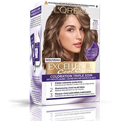 L'Oreal Paris Hårfärg, 7.11 Ultra Ash Blonde, 258 g L'Oreal Paris Hårfärg, 7.11 Ultra Ash Blonde, 258 g
