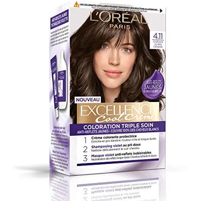 L'Oreal Paris Hårfärg, 4.11 Ultra Ash Brown, 258 g L'Oreal Paris Hårfärg, 4.11 Ultra Ash Brown, 258 g
